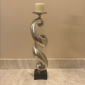 Elegant Silver Candle Holder